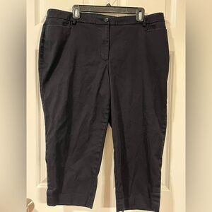 Talbots Black Perfect Skimmer Cropped Pants
